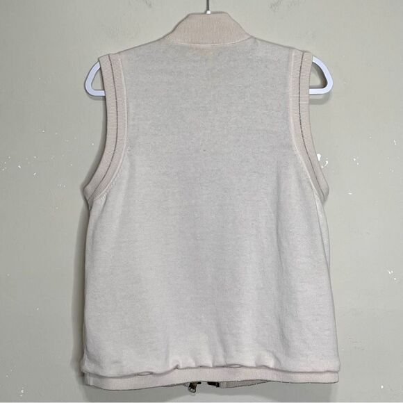 Chico’s Zenergy Reversible Roxy Rib Vest Zip Up Snap Button Athleisure Size M - Picture 13 of 16